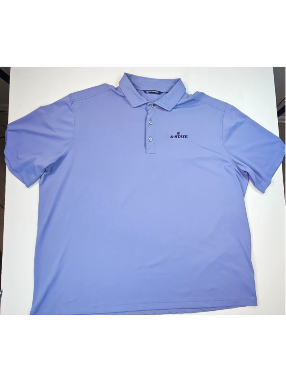 Cutter & Buck K-State Kansas State Wildcats Polo Men XXL Purple Performance Golf